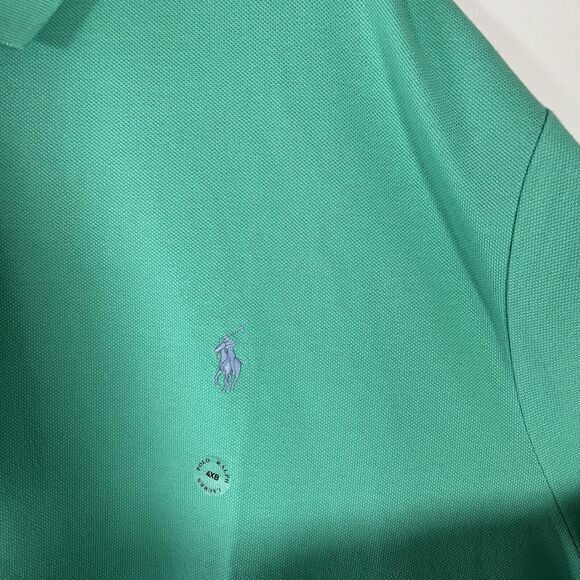 Polo Ralph Lauren Short Sleeve Polo Size 4XB Turquoise Green Preppy Golf Office - Picture 7 of 12